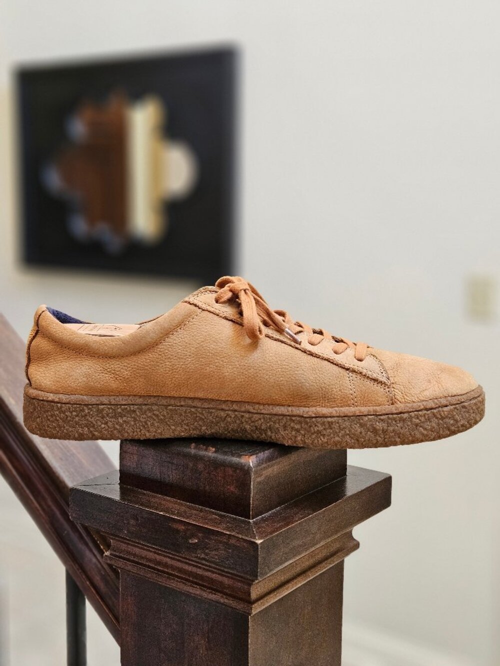 Banana Republic Leather/Nubuck Sneakers, Tan, Sz 13 - Picture 8 of 16